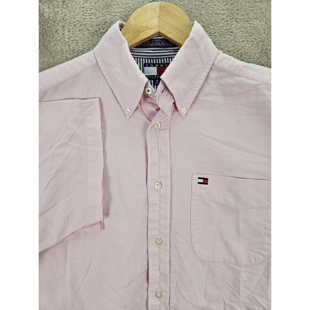 Tommy Hilfiger Men's Short Sleeve Oxford Shirt 100% Cotton Size M